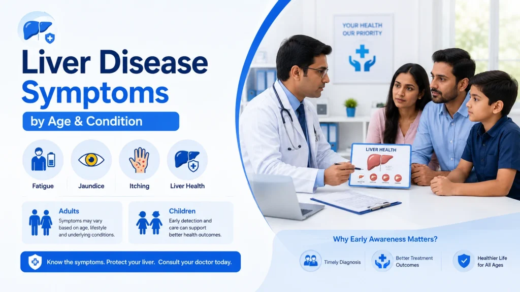 liver disease symptoms by age and health condition warning signs